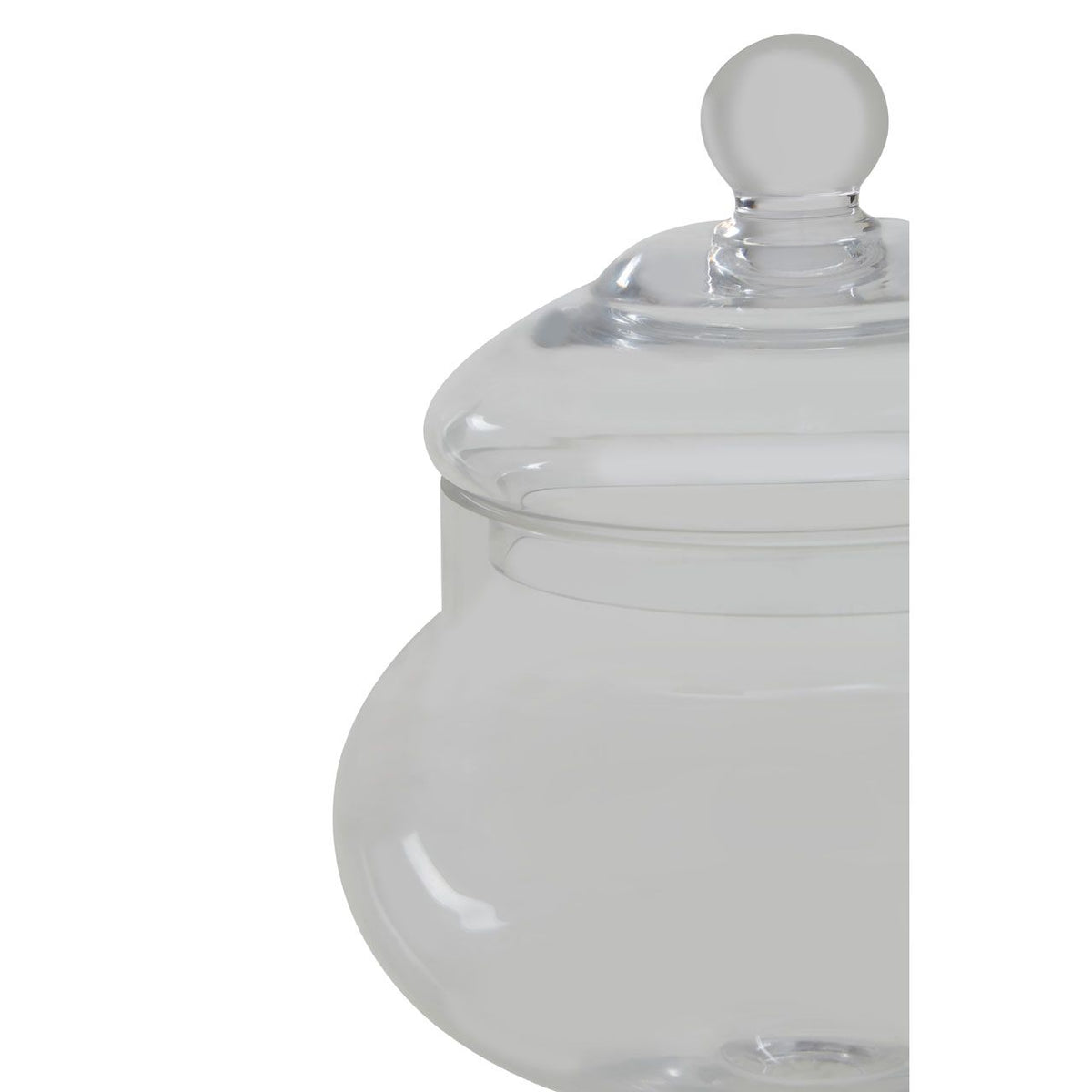 Clear Glass Candy Storage Jar