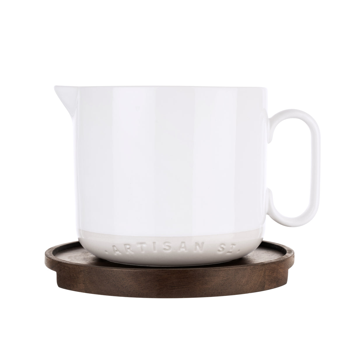 Artisan Street Large Sauce Jug with Acacia Coaster