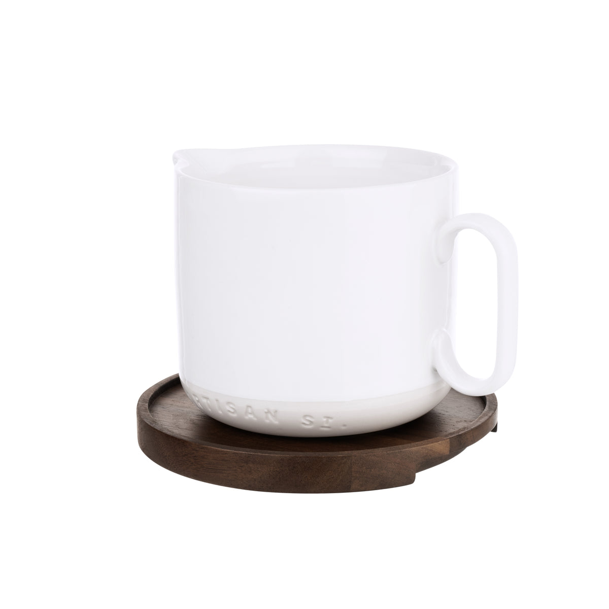 Artisan Street Large Sauce Jug with Acacia Coaster