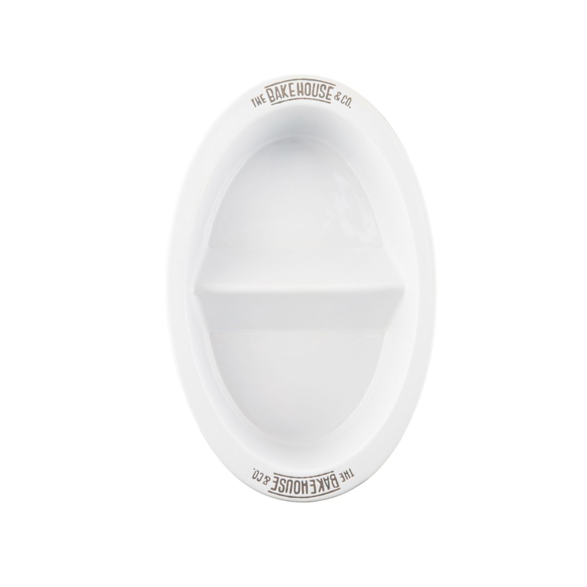 BAKEHOUSE 27CM CERAMIC OVAL DIVIDED DISH - SAK Home