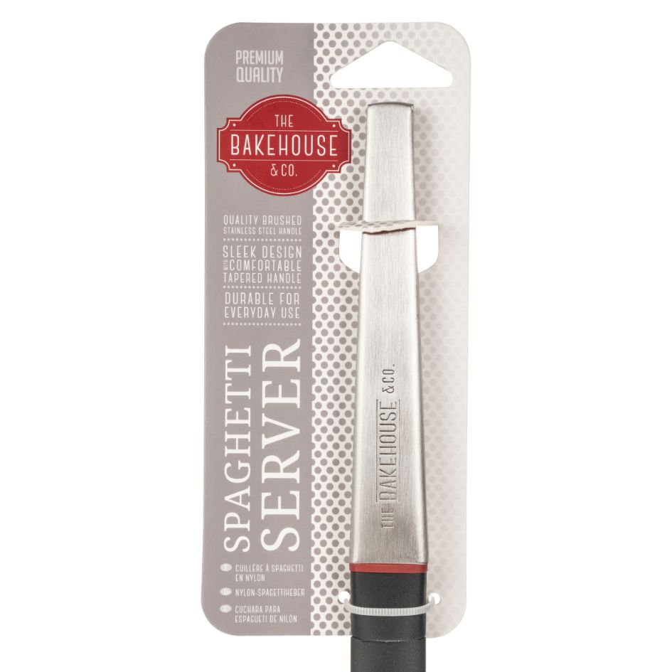 BAKEHOUSE NYLON PASTA SPOON WITH S/S HANDLE - SAK Home
