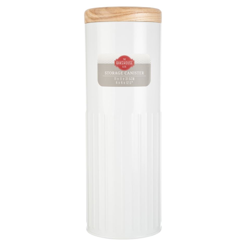 BAKEHOUSE TALL  STORAGE CANISTER - WHITE - SAK Home