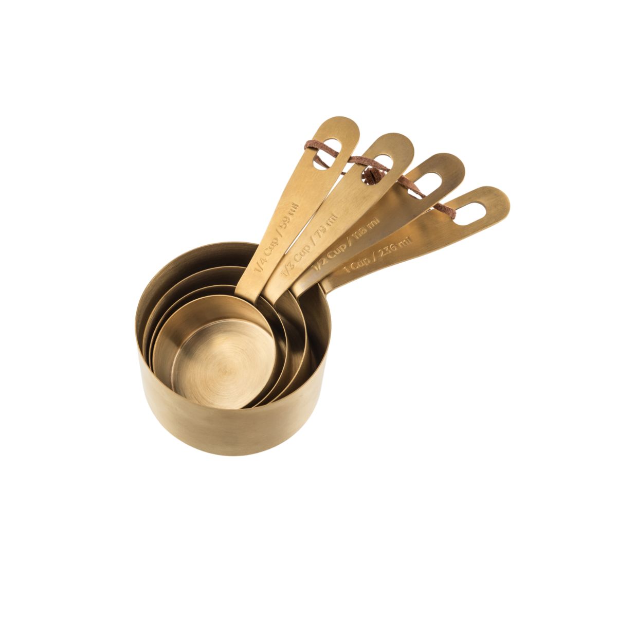 KITCHEN PANTRY BRASS MEASURING CUPS - SAK Home