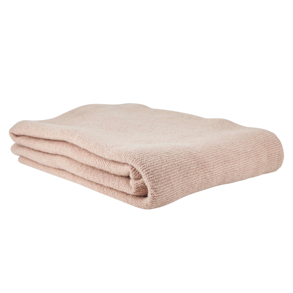 Pink Wool Knit Throw