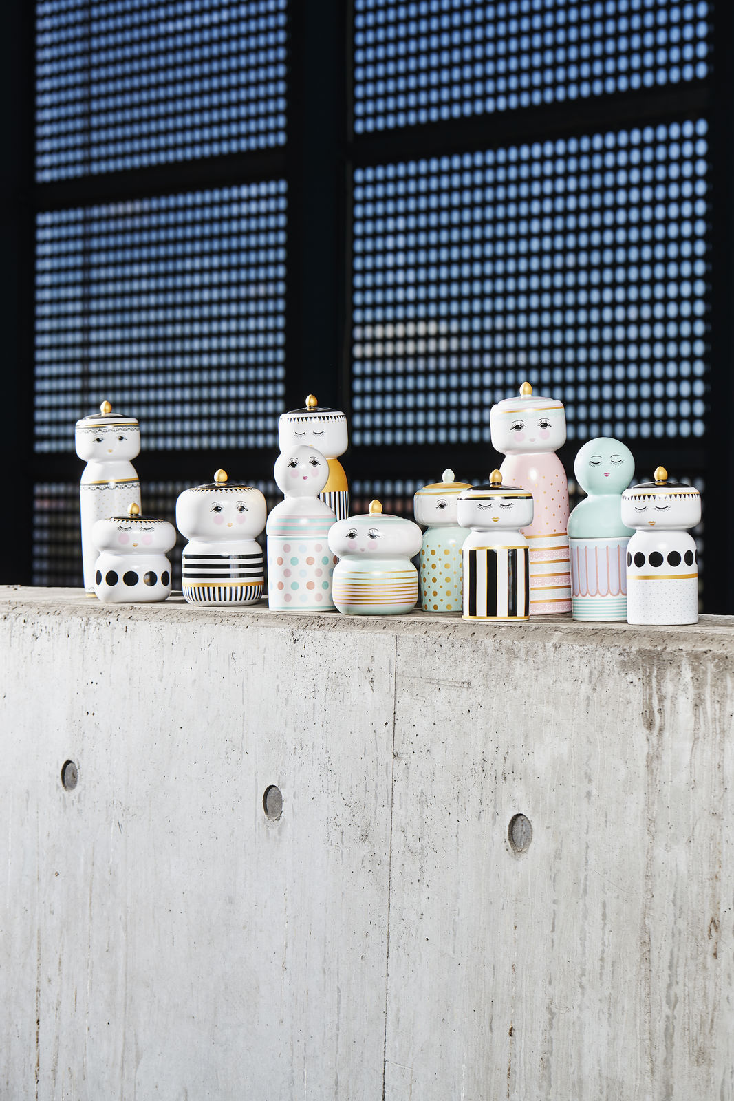 Miss Etoile Decorative Jar with Dots