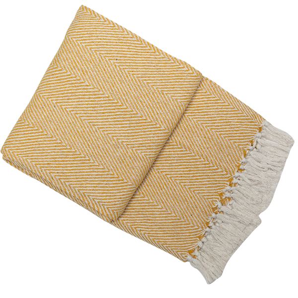 Kampala Mustard Cotton Throw