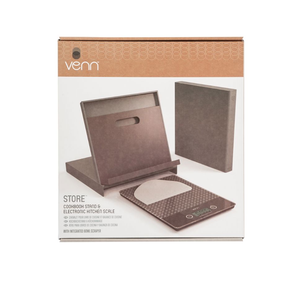 COOKBOOK STAND SET WITH KITCHEN SCALES - GREY - SAK Home