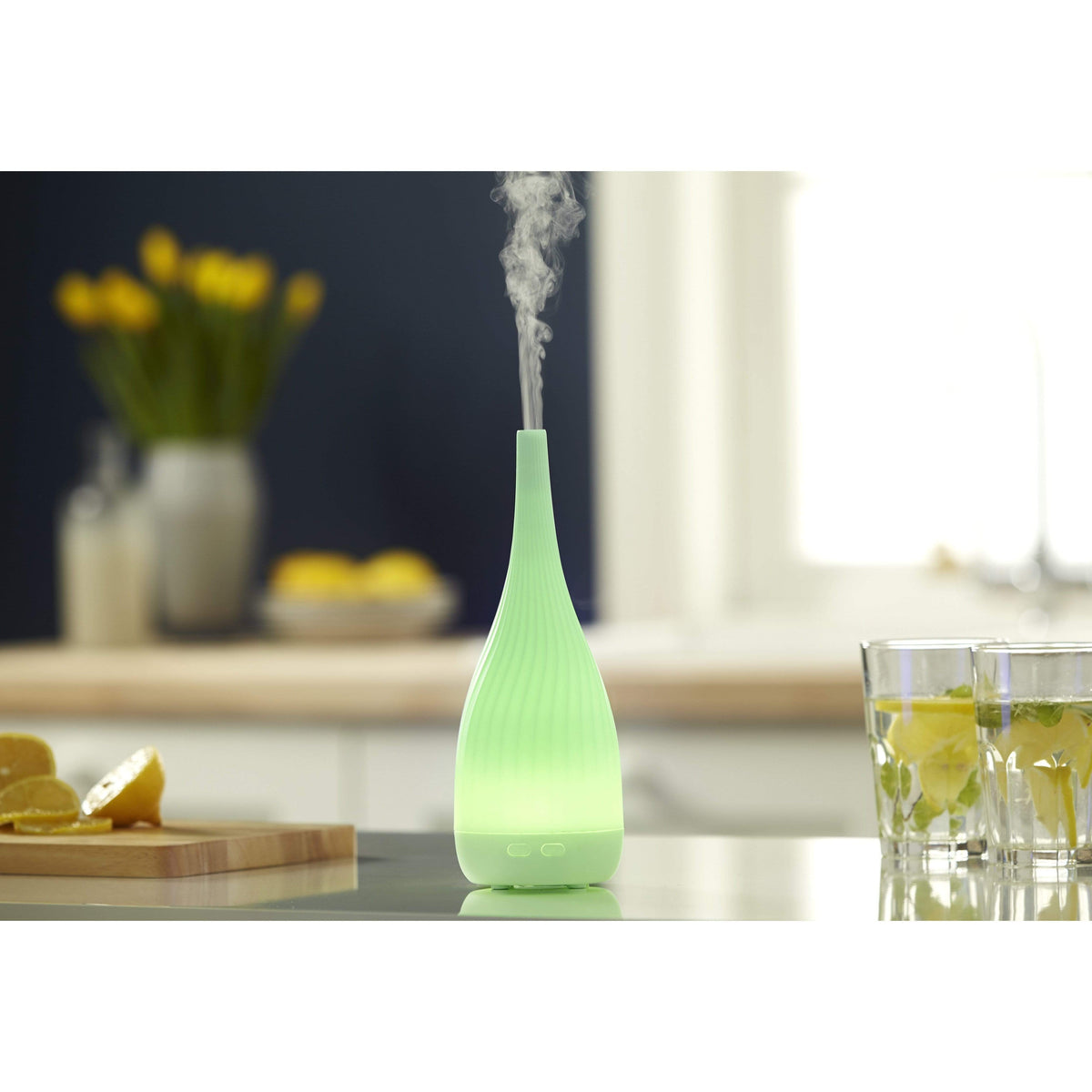 White Thalia Aroma Diffuser with Colour Changing Mood Lighting - SAK Home