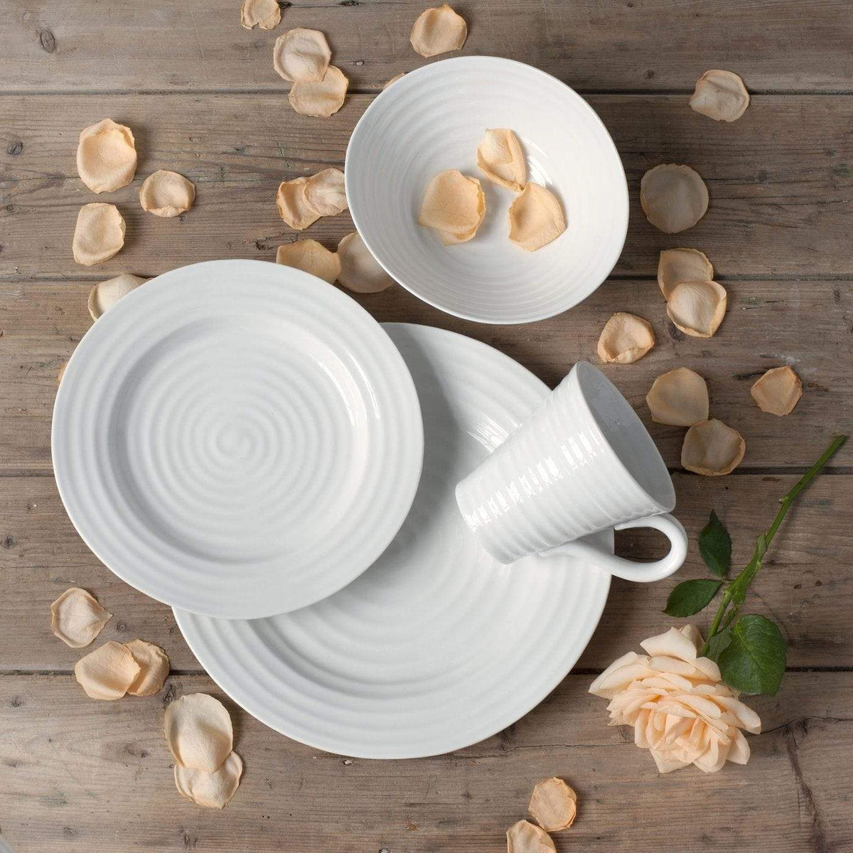 Sophie Conran for Portmeirion White Plate Set of 4 - SAK Home