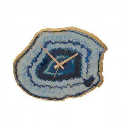 Selina Blue Agate Effect Wall Clock - SAK Home