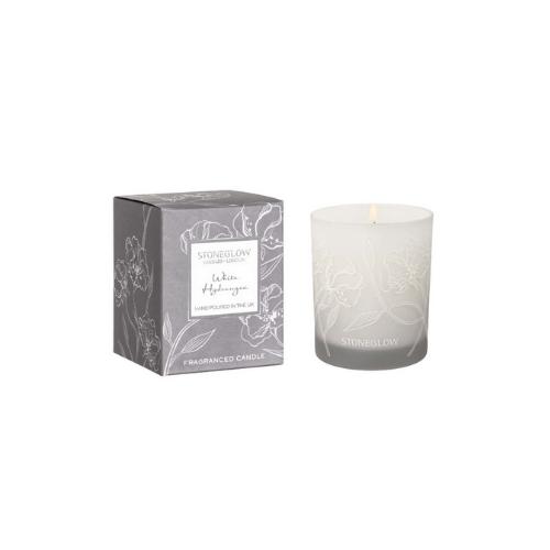 Day Flower - White Hydrangea Tumbler Candle - SAK Home