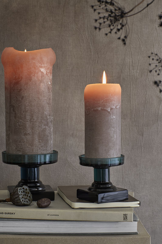 Trophy Block Glass Candle Holder
