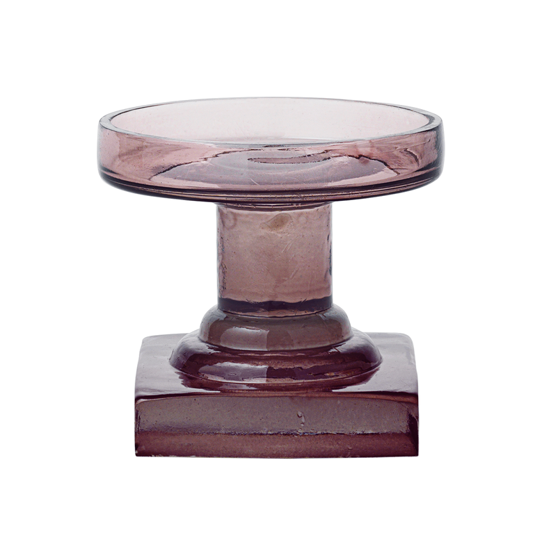 Trophy Block Glass Candle Holder