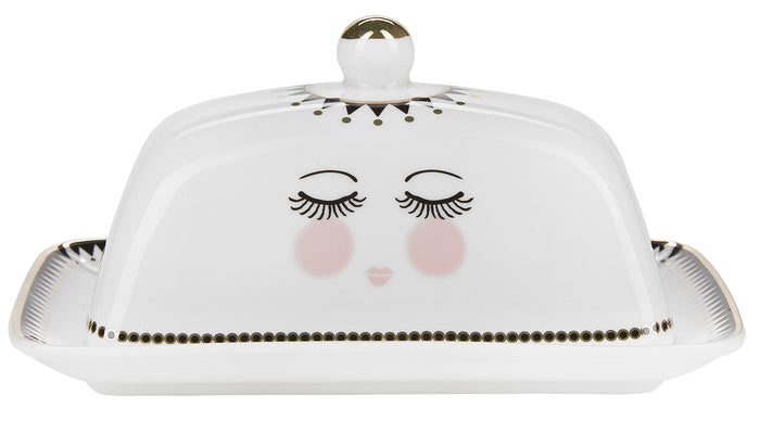 Miss Etoile Closed Eyes Butter Dish - SAK Home