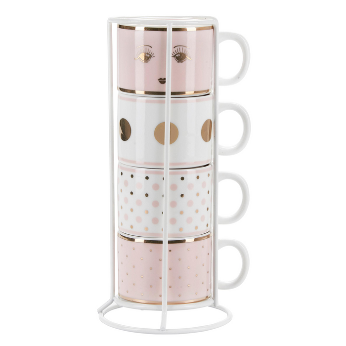 Miss Etoile Open Eyes and Dot Espresso Mugs - SAK Home