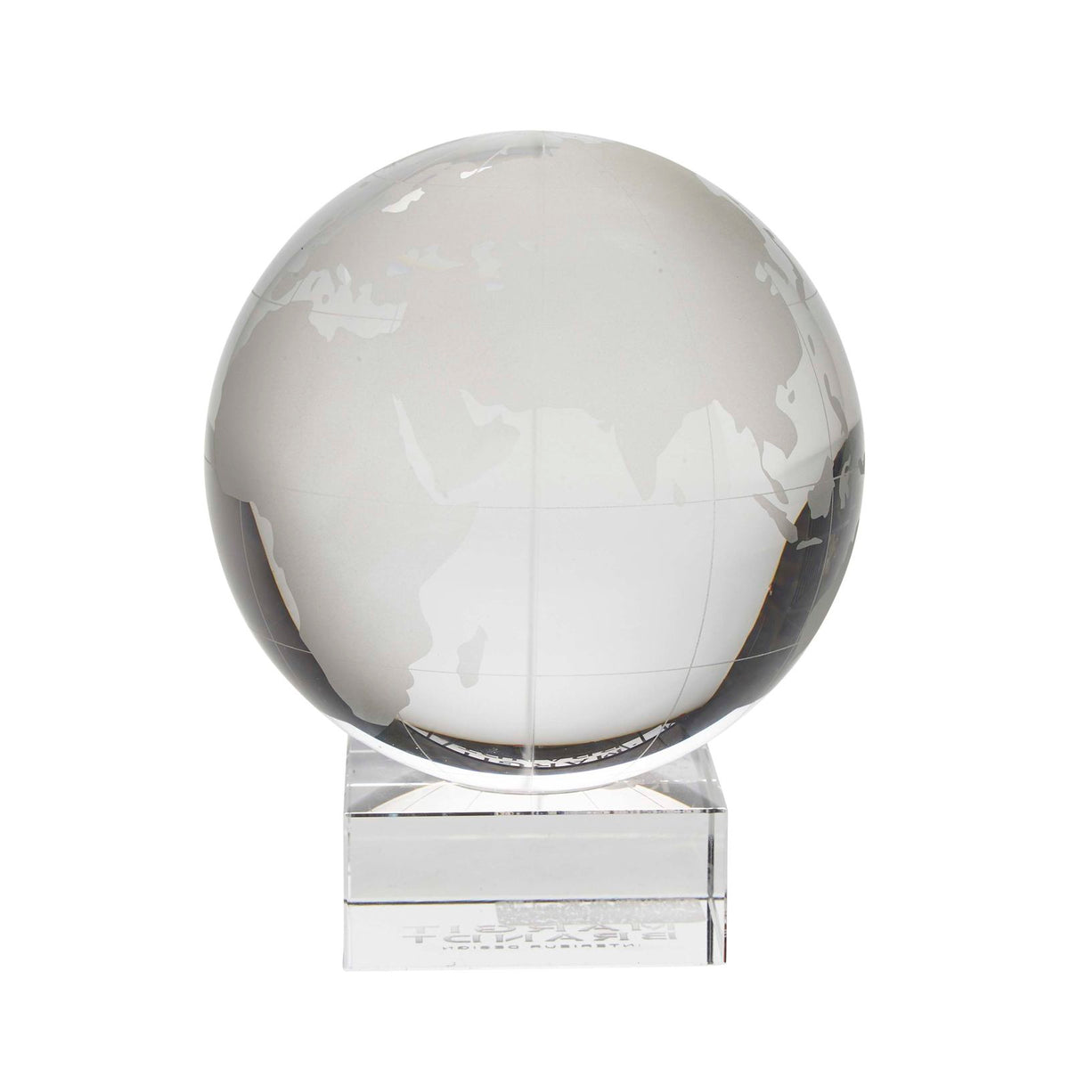 MB Crystal World Paperweight