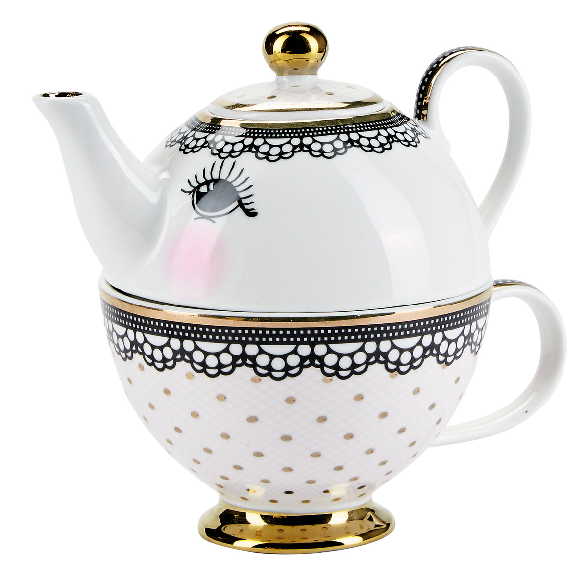 Miss Etoile Lace Mini teapot/cup - SAK Home