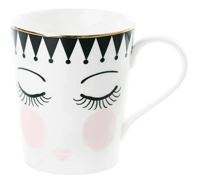 Miss Etoile  Icons Bow Mug Closed Eyes - SAK Home
