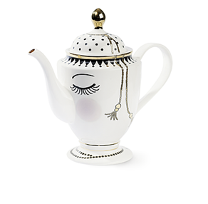 Miss Etoile closed eyes tea and coffee pot