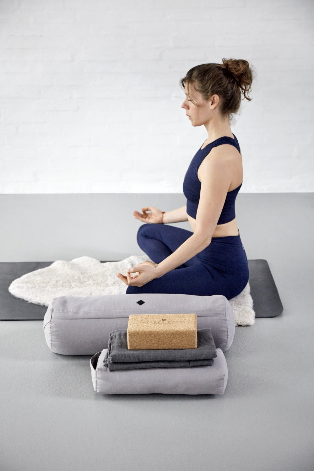 Yoga Meditation Bolster- Grey