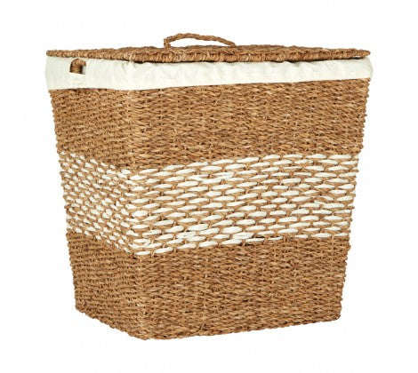 Tapered Seagrass Basket with Lid