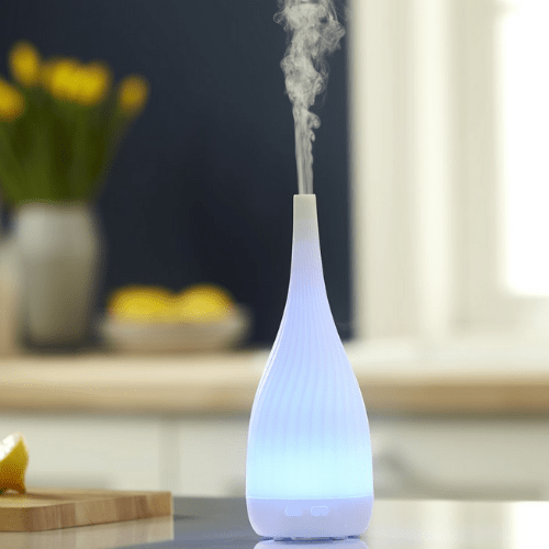 White Thalia Aroma Diffuser with Colour Changing Mood Lighting - SAK Home